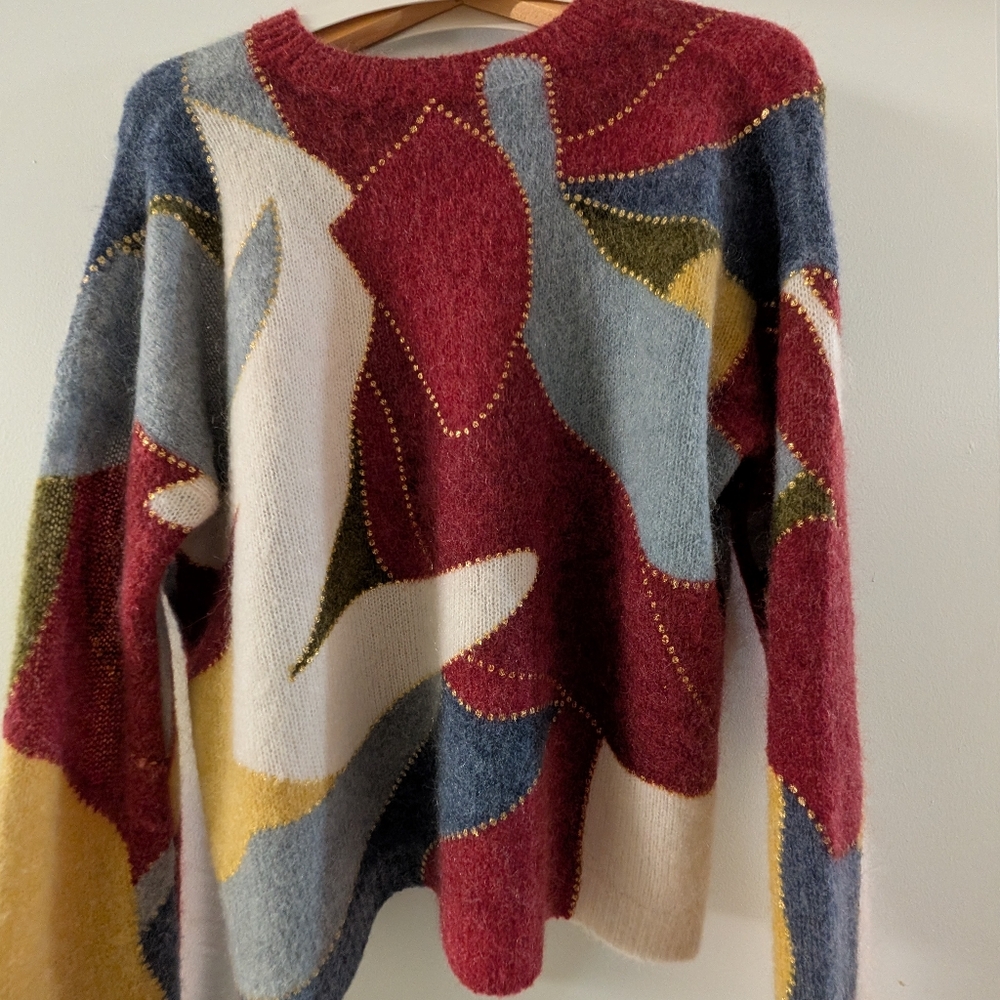 Sezane Hollie Jumper Foliage Print - Size M